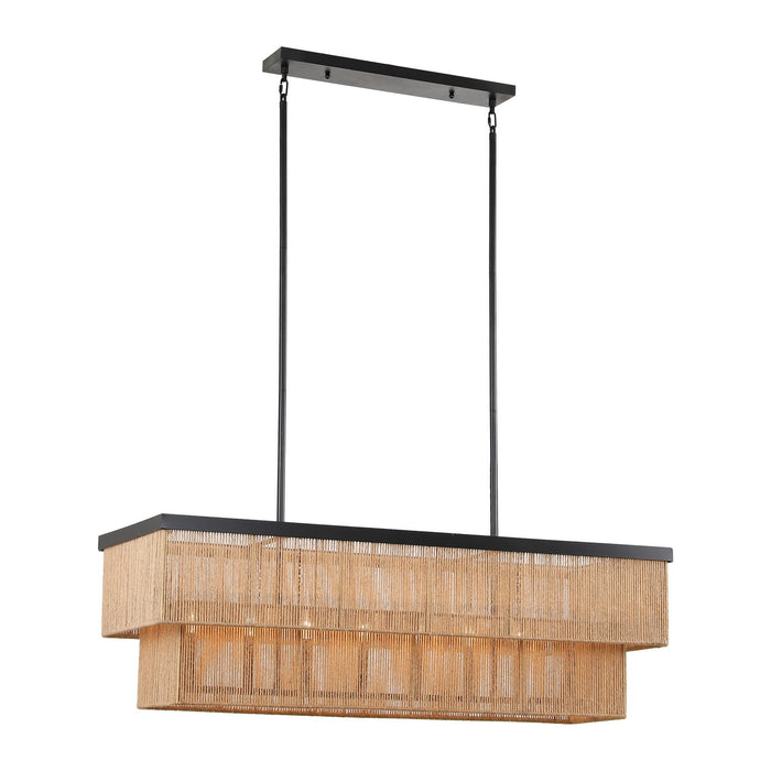 Terracotta Designs H22117L-8 Eight Light Chandelier, Matte Black