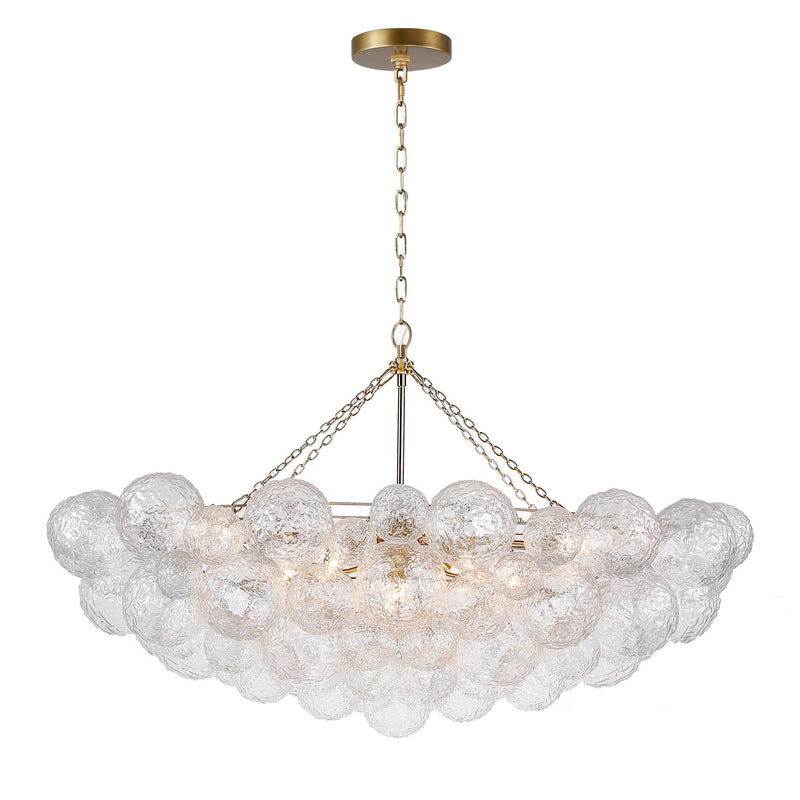 Terracotta Designs H23101L-10 Ten Light Chandelier, Burnished Brass