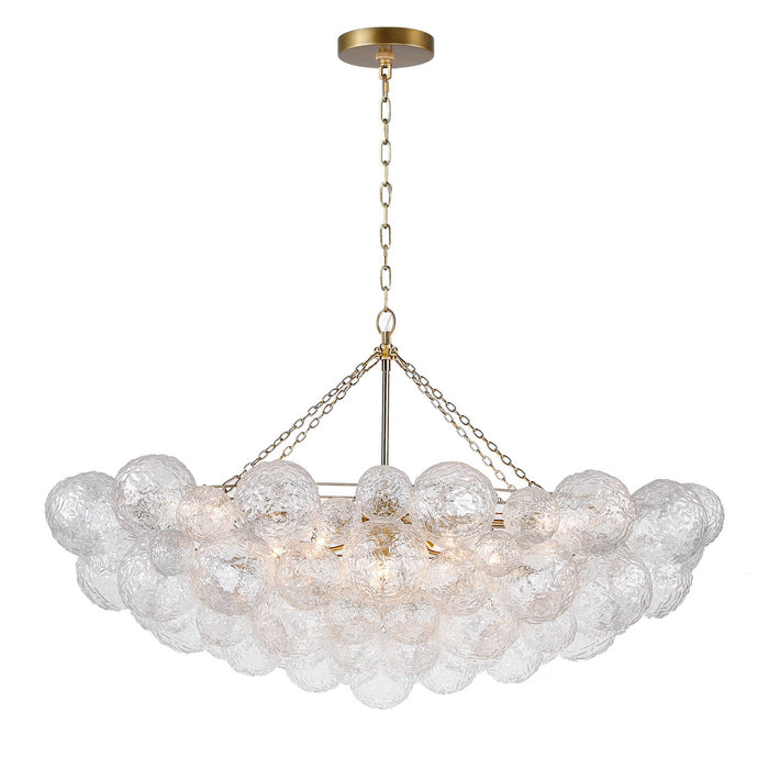 Terracotta Designs H23101L-10 Ten Light Chandelier, Burnished Brass