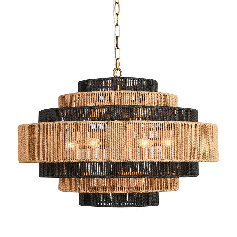 Terracotta Designs H23102-6 Six Light Chandelier, Matte Black