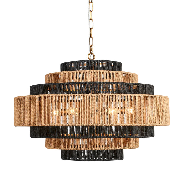 Terracotta Designs H23102-6 Six Light Chandelier, Matte Black