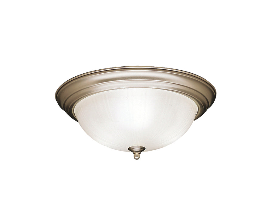 Kichler 8655NI Three Light Flush Mount, Brushed Nickel