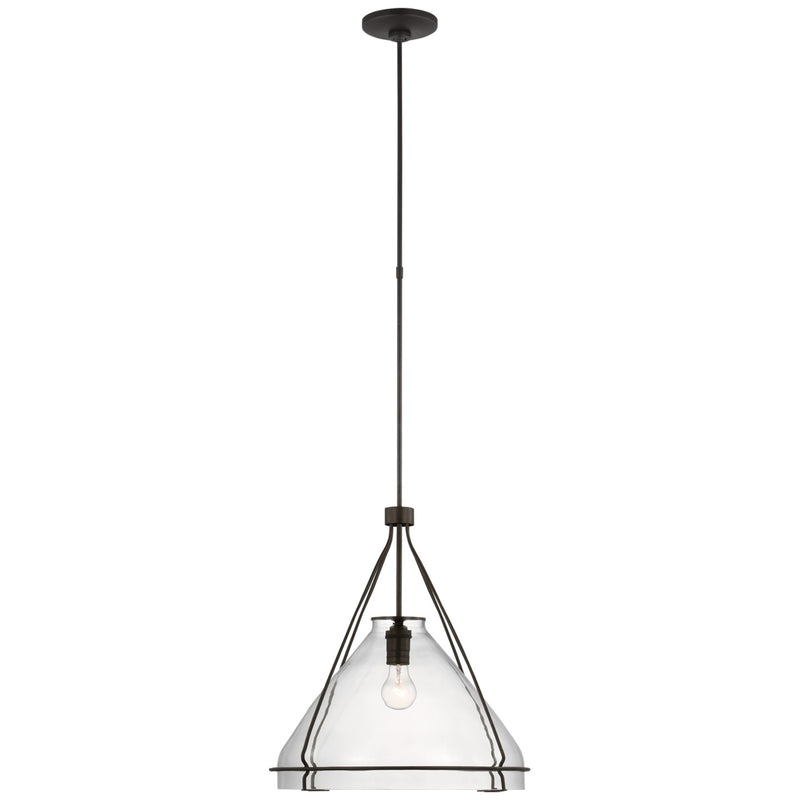 Visual Comfort Signature AL 5060WI-CG LED Pendant, Warm Iron