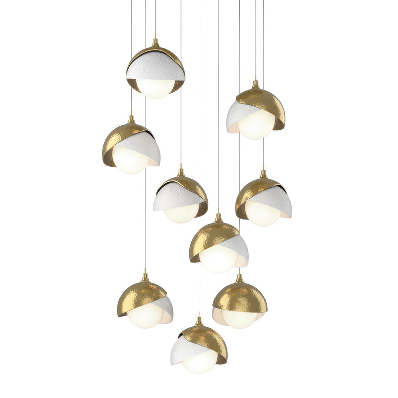Hubbardton Forge 131105-SKT-LONG-86-02-GG0711 LED Pendant, Modern Brass
