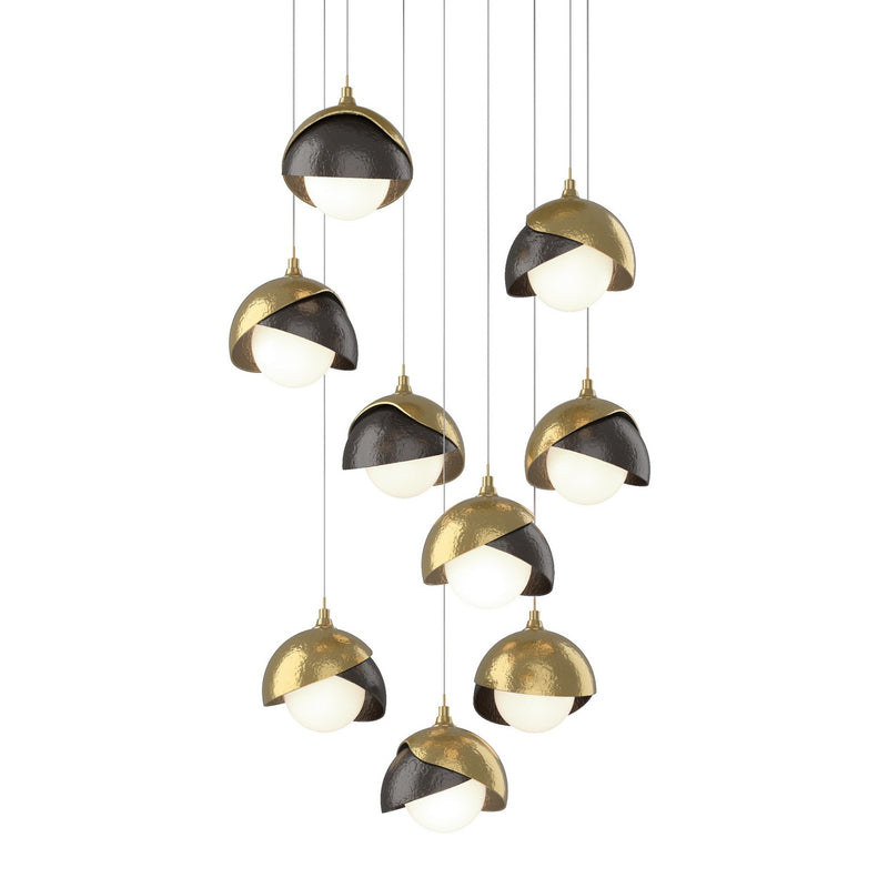 Hubbardton Forge 131105-SKT-LONG-86-14-GG0711 LED Pendant, Modern Brass