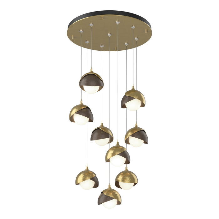 Hubbardton Forge 131105-SKT-STND-86-05-GG0711 LED Pendant, Modern Brass