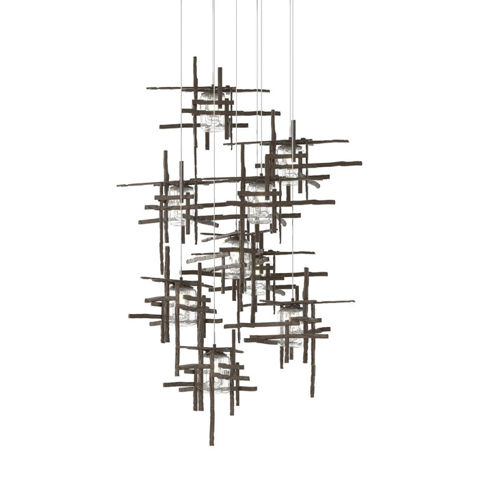 Hubbardton Forge 131107-SKT-LONG-05-II0728 LED Pendant, Bronze