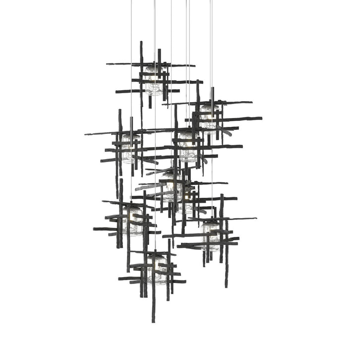 Hubbardton Forge 131107-SKT-LONG-10-II0728 LED Pendant, Black