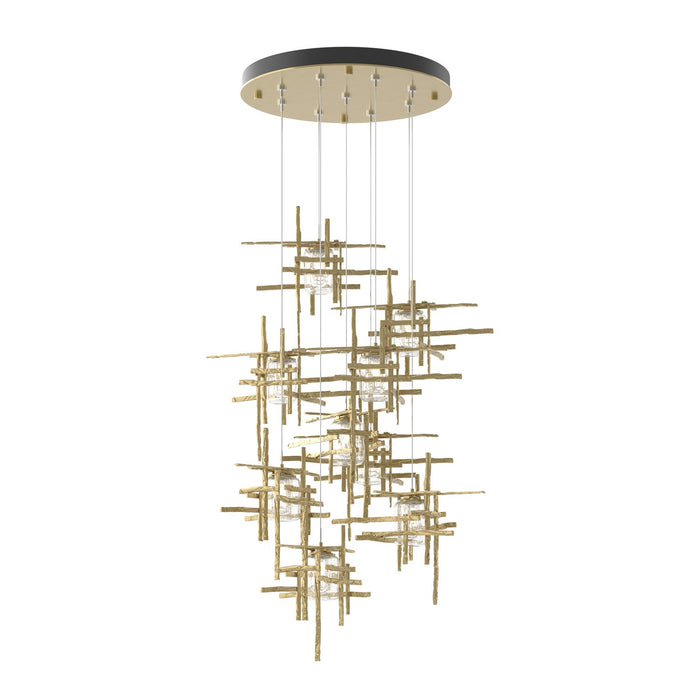 Hubbardton Forge 131107-SKT-STND-86-II0728 LED Pendant, Modern Brass