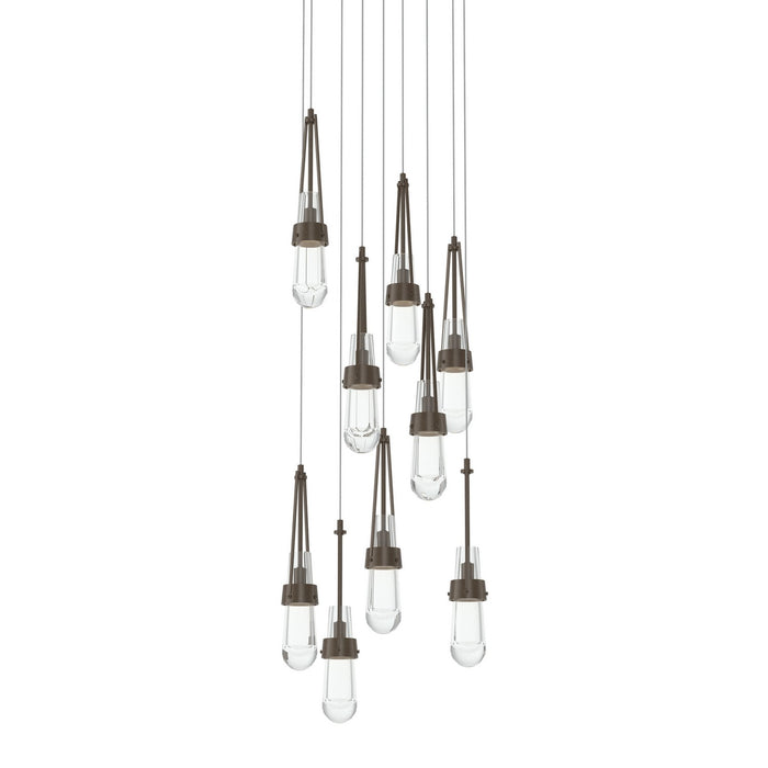 Hubbardton Forge 131108-SKT-LONG-05-ZM0434 LED Pendant, Bronze