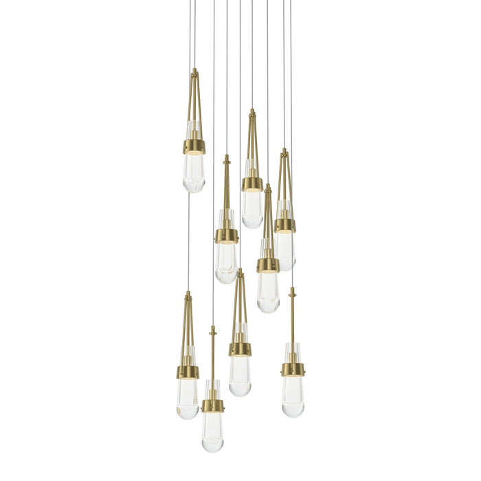 Hubbardton Forge 131108-SKT-LONG-86-ZM0434 LED Pendant, Modern Brass