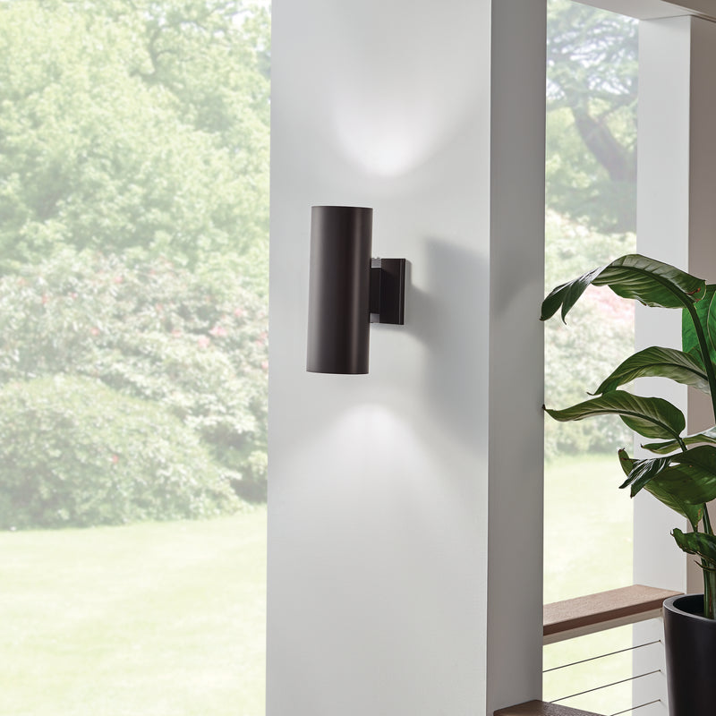 Kichler 9244AZ Two Light Outdoor Wall Mount, Architectural Bronze