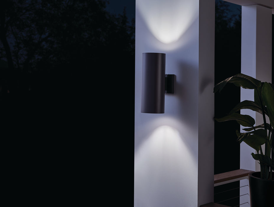 Kichler 9246AZ Two Light Outdoor Wall Mount, Architectural Bronze