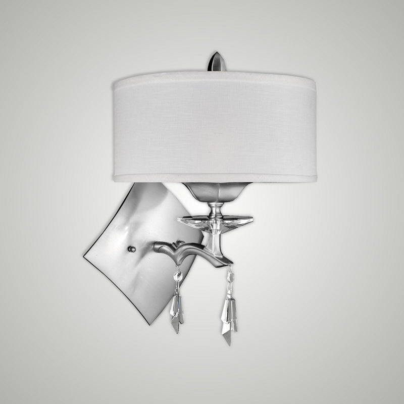 American Brass & Crystal WS5665-G-37G-ST-HL Three Light Wall Sconce, Pewter