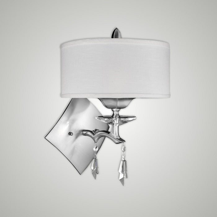 American Brass & Crystal WS5665-G-37G-ST-HL Three Light Wall Sconce, Pewter