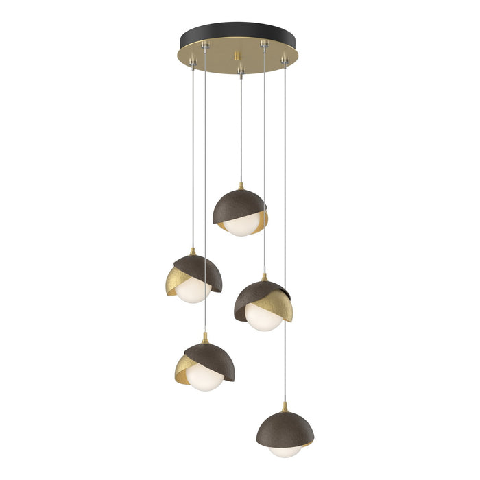 Hubbardton Forge 131125-SKT-STND-86-05-GG0711 LED Pendant, Modern Brass