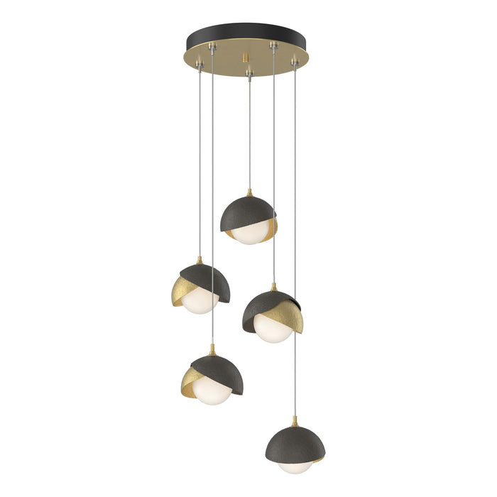 Hubbardton Forge 131125-SKT-STND-86-07-GG0711 LED Pendant, Modern Brass