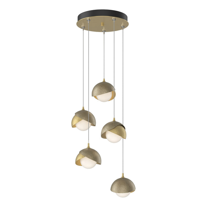 Hubbardton Forge 131125-SKT-STND-86-84-GG0711 LED Pendant, Modern Brass