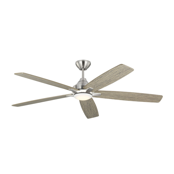 Generation Lighting 5LWDSM60BSLGD 60" Ceiling Fan, Brushed Steel