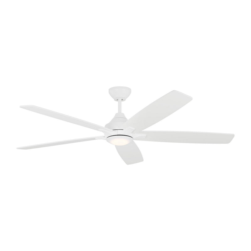 Generation Lighting 5LWDSM60RZWD 60" Ceiling Fan, Matte White