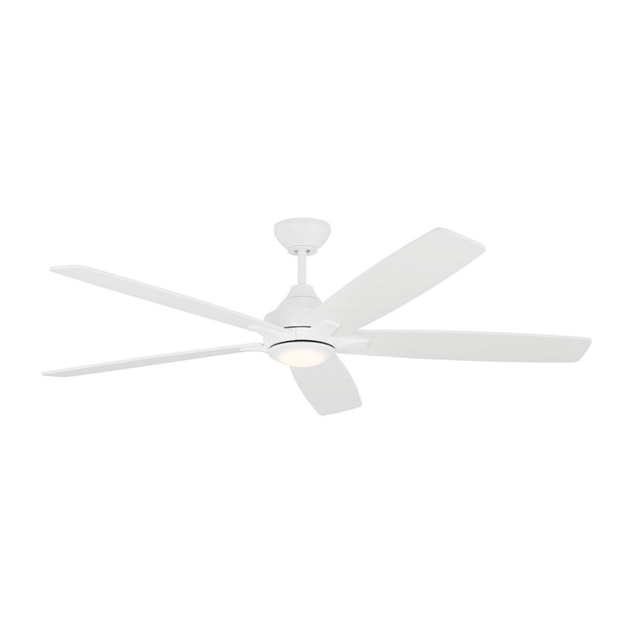 Generation Lighting 5LWDSM60RZWD 60" Ceiling Fan, Matte White
