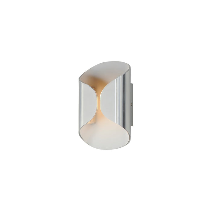 ET2 E30151-SAWT LED Outdoor Wall Lamp, Satin Aluminum / White