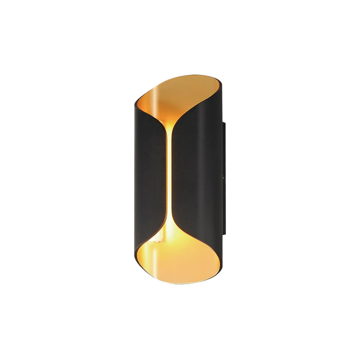ET2 E30152-BKGLD LED Outdoor Wall Lamp, Black / Gold