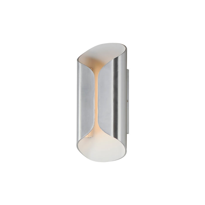ET2 E30152-SAWT LED Outdoor Wall Lamp, Satin Aluminum / White