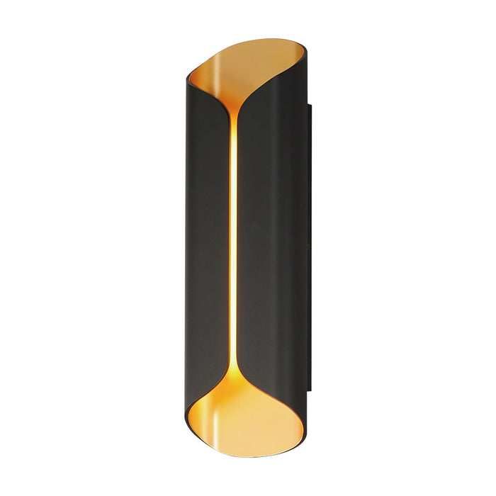 ET2 E30156-BKGLD LED Outdoor Wall Lamp, Black / Gold