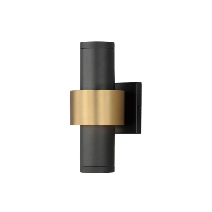 ET2 E34754-BKGLD LED Outdoor Wall Sconce, Black / Gold