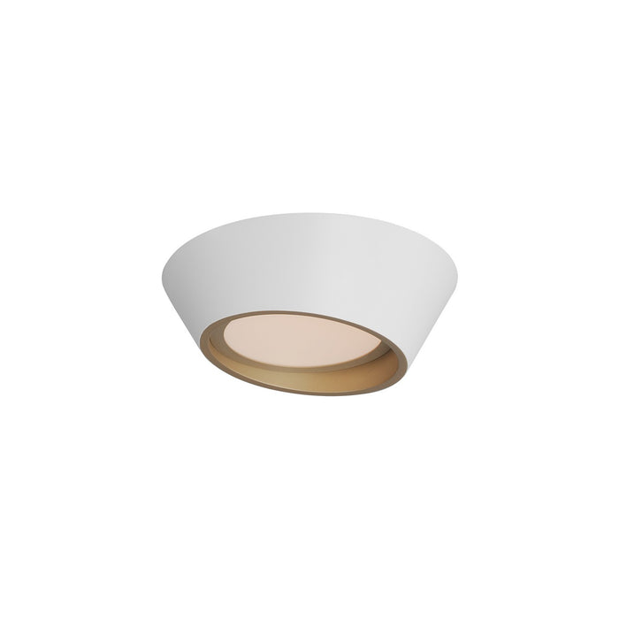 ET2 E51030-WTGLD LED Wall Sconce/Flush Mount, White/Gold