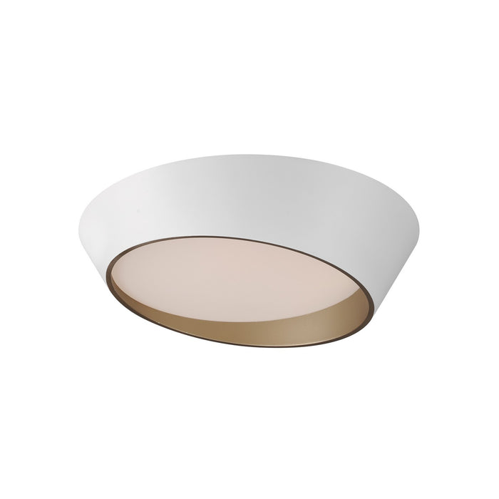 ET2 E51032-WTGLD LED Flush Mount, White/Gold