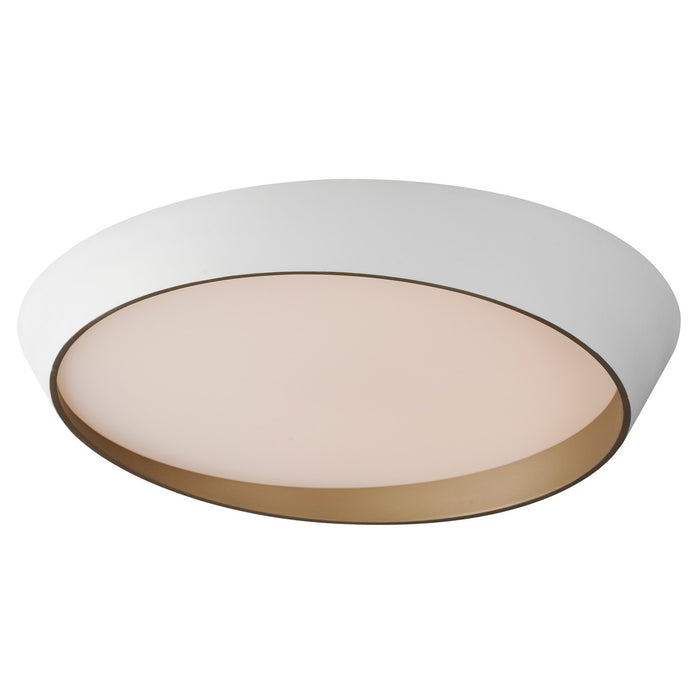 ET2 E51034-WTGLD LED Flush Mount, White/Gold