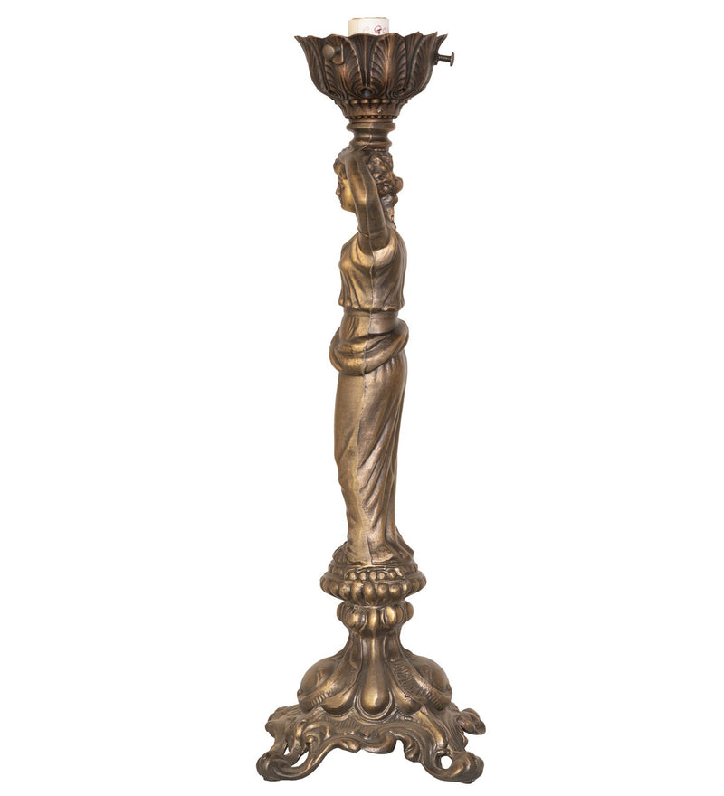 Meyda Tiffany 14520 One Light Table Base, Antique Brass