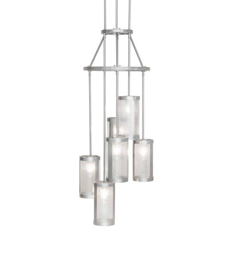 Meyda Tiffany 253505 Six Light Chandelier, Nickel