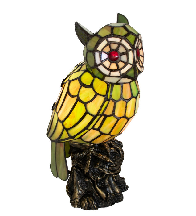 Meyda Tiffany 254929 One Light Accent Lamp, Black With Gold Highlight