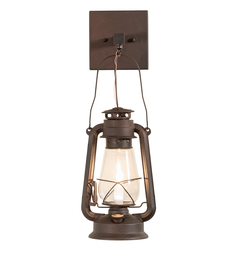 Meyda Tiffany 257162 One Light Wall Sconce, Distressed Rust
