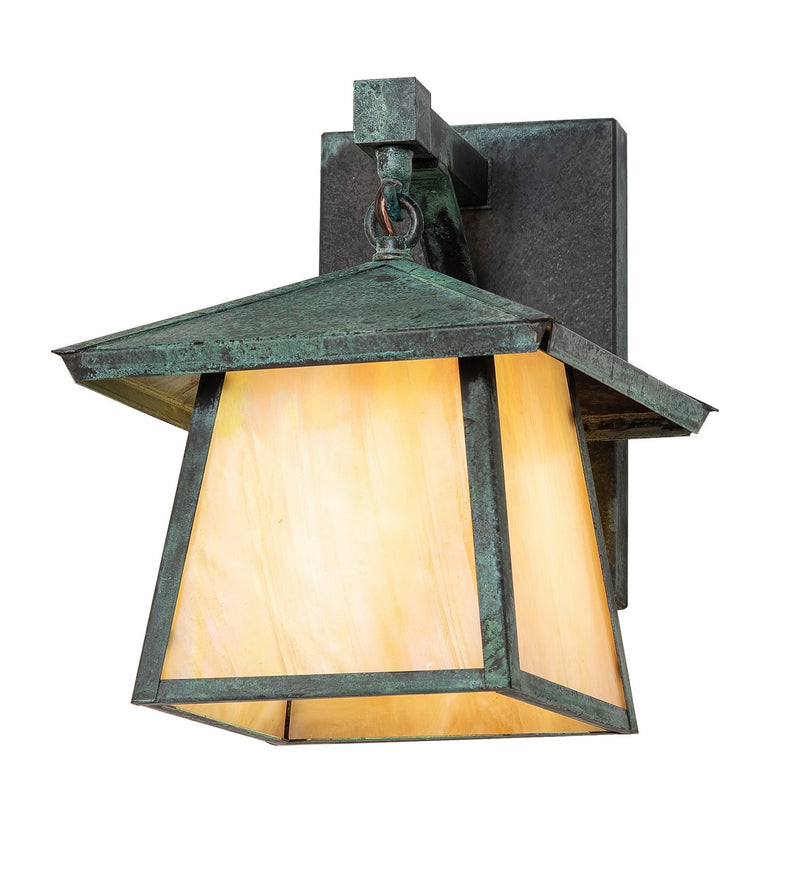 Meyda Tiffany 258388 8" Wall Sconce, Craftsman Verdigris