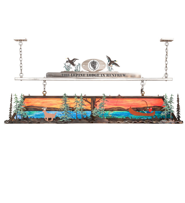 Meyda Tiffany 258790 Nine Light Pendant, Dark Burnished Antique Copper, Raw Steel, & Solar Black