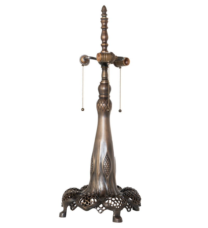 Meyda Tiffany 258981 Three Light Table Base, Brass Patina