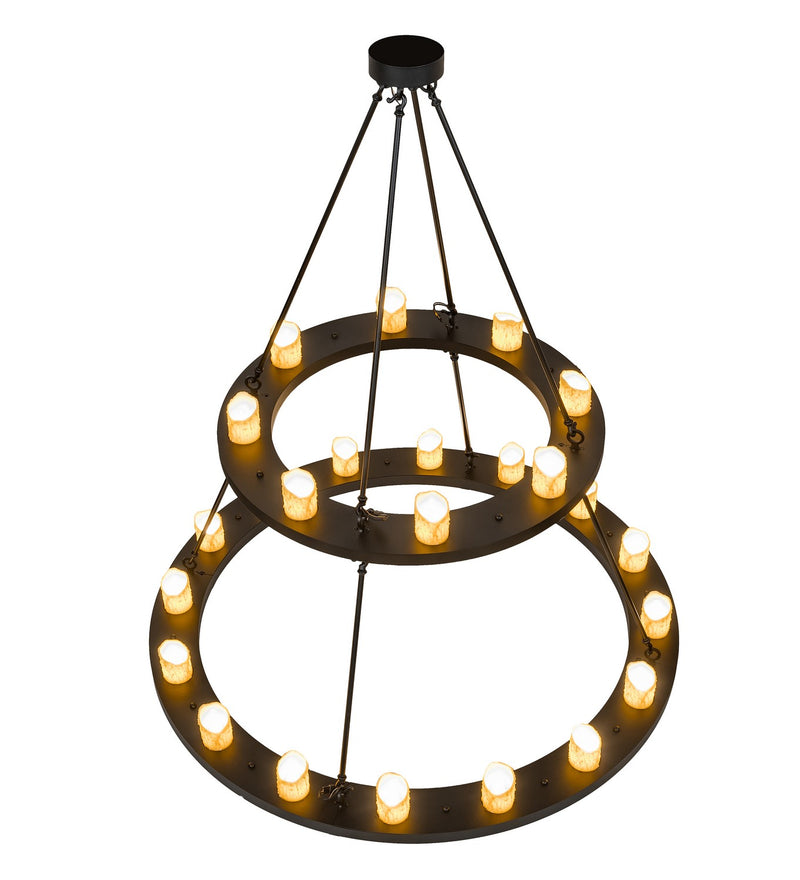 Meyda Tiffany 260814 LED Chandelier, Textured Black