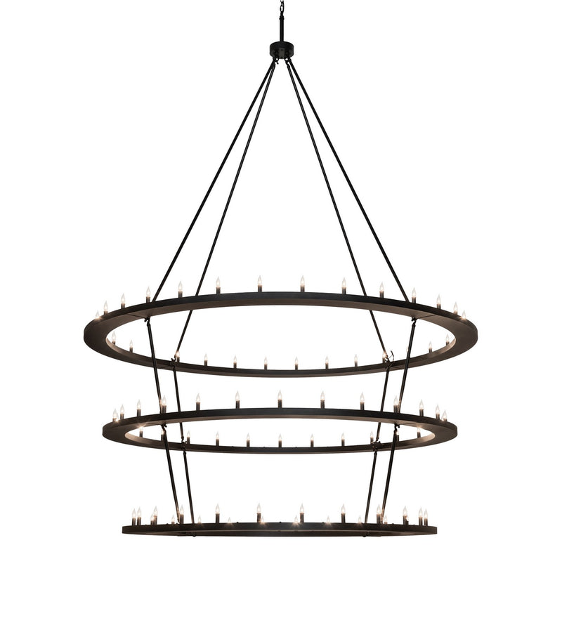 Meyda Tiffany 260896 LED Chandelier, Textured Black