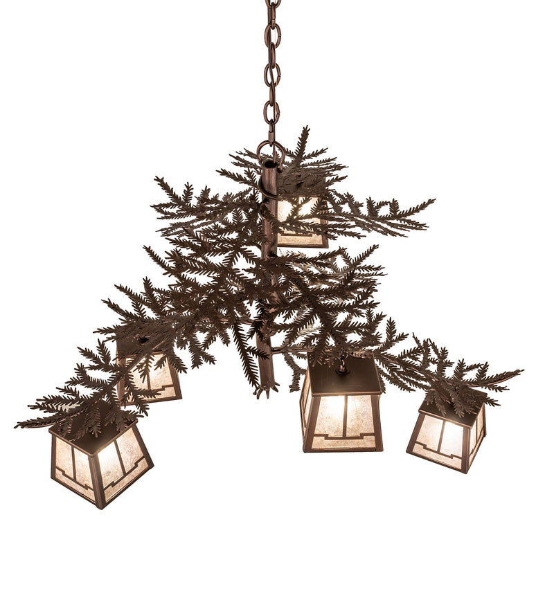 Meyda Tiffany 262132 Five Light Chandelier, Mahogany Bronze