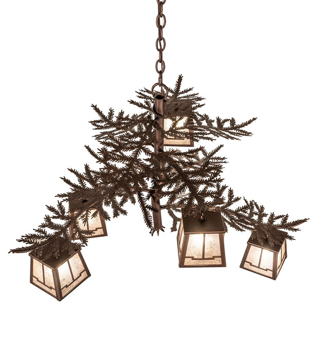 Meyda Tiffany 262132 Five Light Chandelier, Mahogany Bronze