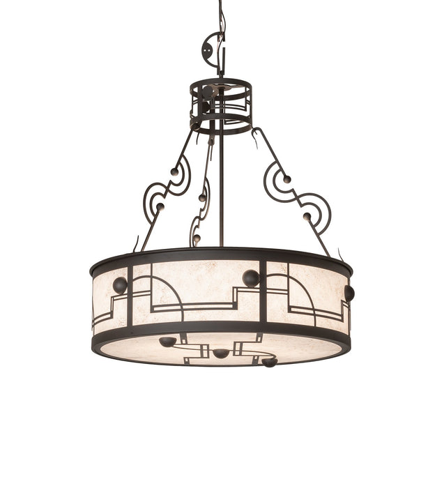 Meyda Tiffany 262768 Three Light Pendant, Oil Rubbed Bronze
