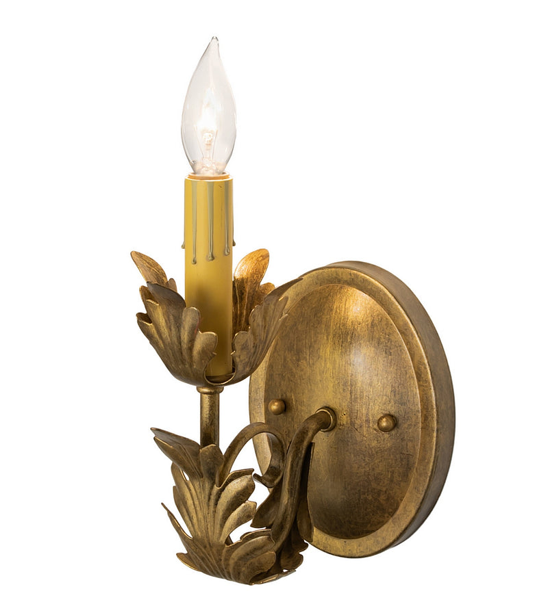 Meyda Tiffany 262889 One Light Wall Sconce, Light Brushed Gold