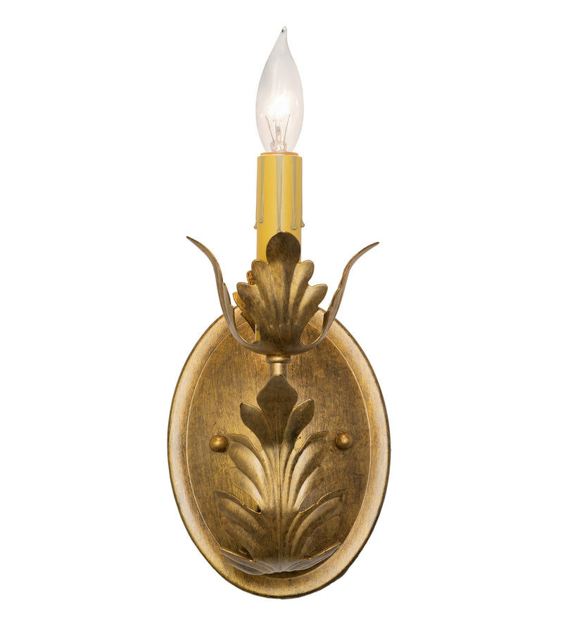 Meyda Tiffany 262889 One Light Wall Sconce, Light Brushed Gold