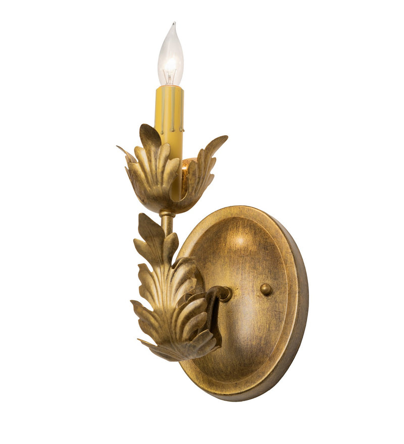 Meyda Tiffany 262889 One Light Wall Sconce, Light Brushed Gold