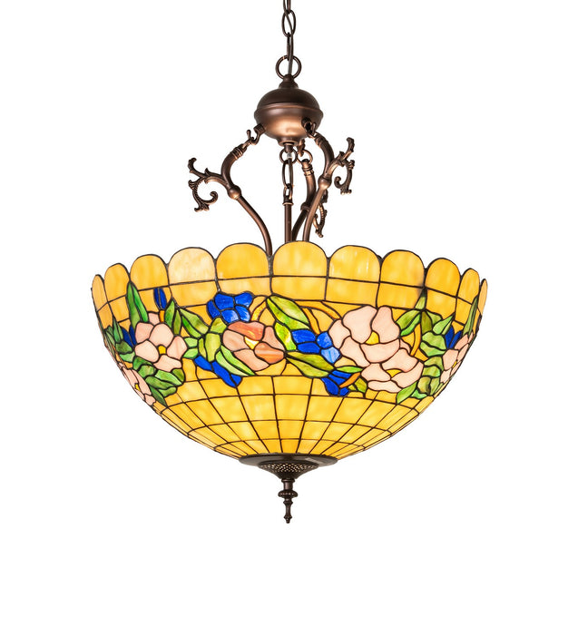 Meyda Tiffany 263189 Three Light Pendant, Mahogany Bronze