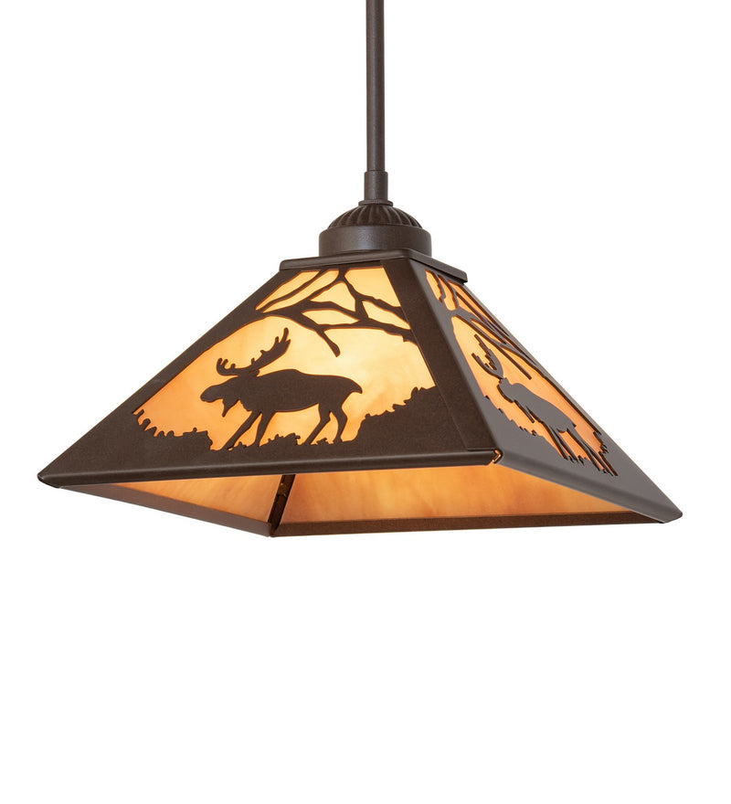 Meyda Tiffany 264272 One Light Mini Pendant, Cafe Noir